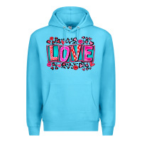 Ocean Blue Love Valentine Premium Hoodie - CowhideDigitalArt