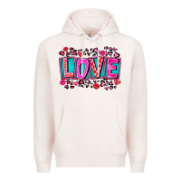 Pale Pink Love Valentine Premium Hoodie - CowhideDigitalArt