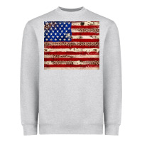 Heather Grey American flag leopard cowhide Heavyweight Sweatshirt - JahusDesignShop