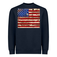 Navy American flag leopard cowhide Heavyweight Sweatshirt - JahusDesignShop