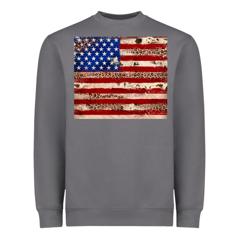 American Flag Leopard Cowhide Heavyweight Sweatshirt by JahusDesignShop | Teevron