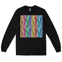 Black dna seamless pattern Long Sleeve Tee - BundleAndBundleShop