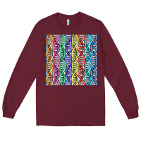 Burgundy dna seamless pattern Long Sleeve Tee - BundleAndBundleShop