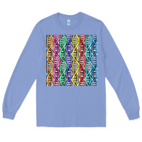 Colony Blue dna seamless pattern Long Sleeve Tee - BundleAndBundleShop
