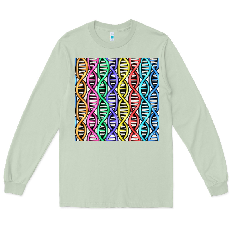Dna Seamless Pattern Long Sleeve Tee by BundleAndBundleShop | Teevron