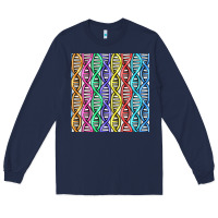 Navy dna seamless pattern Long Sleeve Tee - BundleAndBundleShop