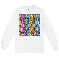 White dna seamless pattern Long Sleeve Tee - BundleAndBundleShop