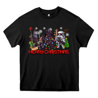 Black merry christmas gnomies Heavy Core Tee - CowGirlArtShop