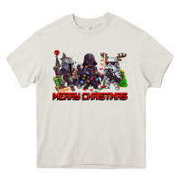Cream merry christmas gnomies Heavy Core Tee - CowGirlArtShop