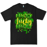 Black lucky lucky lucky clover St. Patrick's Premium Tee - HowdyJamesFarm