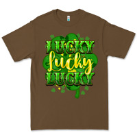 Cacao lucky lucky lucky clover St. Patrick's Premium Tee - HowdyJamesFarm