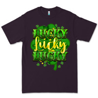 Plum lucky lucky lucky clover St. Patrick's Premium Tee - HowdyJamesFarm