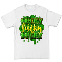 White lucky lucky lucky clover St. Patrick's Premium Tee - HowdyJamesFarm