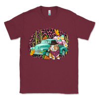 Burgundy Western rabbit Easter Day Classic Tee - CowGirlArtShop