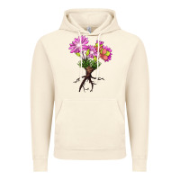 Vintage Artic Bitterroot Flower Vintage Hoodie - LillyAllenDesigns