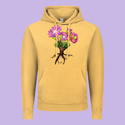 Bitterroot Flower Vintage Hoodie Designed By Lillyallendesigns