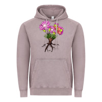 Vintage Zinc Bitterroot Flower Vintage Hoodie - LillyAllenDesigns