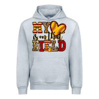 Heather Grey my heart is on that field softball Urban Hoodie - Jasminsmagicworld