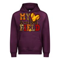 Mauve Wine my heart is on that field softball Urban Hoodie - Jasminsmagicworld