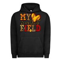 Pigment Black my heart is on that field softball Urban Hoodie - Jasminsmagicworld