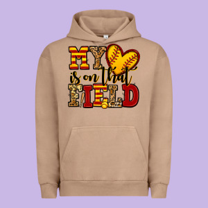 My Heart Is On That Field Softball Urban Hoodie Designed By Jasminsmagicworld