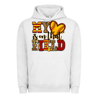 Pigment Lunar Rock my heart is on that field softball Urban Hoodie - Jasminsmagicworld