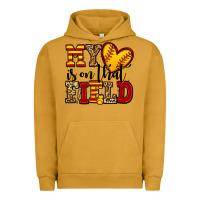 Pigment Peanut Butter my heart is on that field softball Urban Hoodie - Jasminsmagicworld