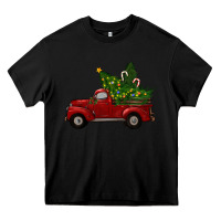 Black Christmas Trees With Truck Heavy Core Tee - RanaPortraitStore
