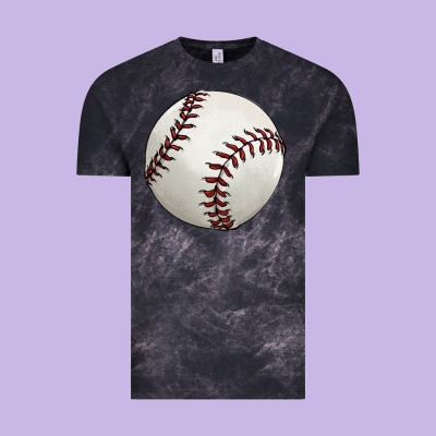 Baseball Ball Vintage Tee Designed By Fadigitalartstudio