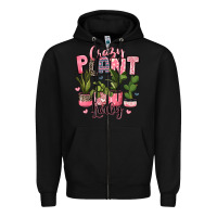 Black crazy plant lady houseplants Zipper Hoodie - JahusDesignShop