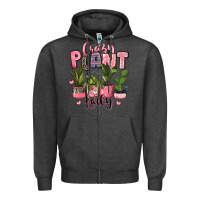 Charcoal Heather crazy plant lady houseplants Zipper Hoodie - JahusDesignShop