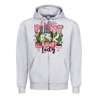 Heather Grey crazy plant lady houseplants Zipper Hoodie - JahusDesignShop