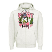 Oatmeal Heather crazy plant lady houseplants Zipper Hoodie - JahusDesignShop