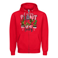 Red crazy plant lady houseplants Zipper Hoodie - JahusDesignShop