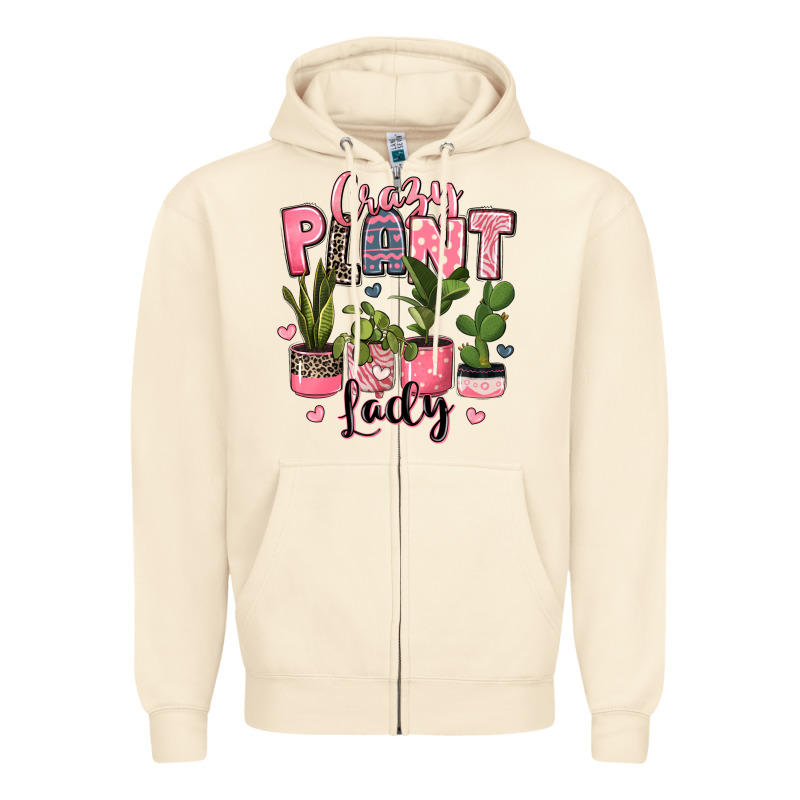Crazy Plant Lady Houseplants Zipper Hoodie by JahusDesignShop | Teevron