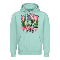 Seafoam crazy plant lady houseplants Zipper Hoodie - JahusDesignShop