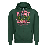 Sports Green crazy plant lady houseplants Zipper Hoodie - JahusDesignShop