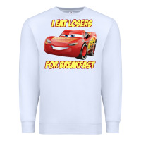 White movie cartoon cars Premium Sweatshirt - DesigneFamous