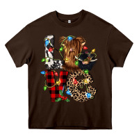 Chocolate Brown love cow gnomies Heavy Core Tee - CowGirlArtShop