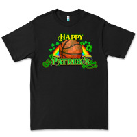Black St. Patrick's Day Basketball Premium Tee - HowdyJamesFarm