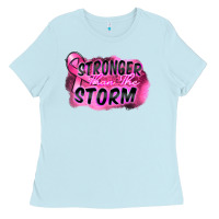 Baby Blue Stronger than the storm Ladies Tee - FaDigitalArtStudio