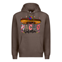 Coffee festive sombrero and nacho art Premium Hoodie - CowhideDigitalArt