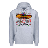 Heather Grey festive sombrero and nacho art Premium Hoodie - CowhideDigitalArt