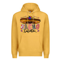Mustard festive sombrero and nacho art Premium Hoodie - CowhideDigitalArt
