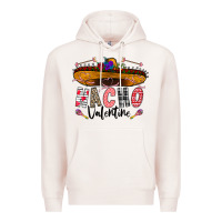 Pale Pink festive sombrero and nacho art Premium Hoodie - CowhideDigitalArt