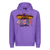 Purple festive sombrero and nacho art Premium Hoodie - CowhideDigitalArt