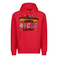 Red festive sombrero and nacho art Premium Hoodie - CowhideDigitalArt