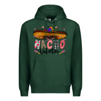 Sports Green festive sombrero and nacho art Premium Hoodie - CowhideDigitalArt