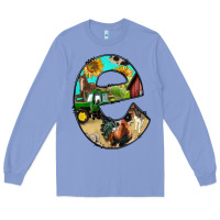 Colony Blue farm life alphabet lowercase letters e Long Sleeve Tee - BundleAndBundleShop