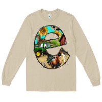 Mushroom farm life alphabet lowercase letters e Long Sleeve Tee - BundleAndBundleShop